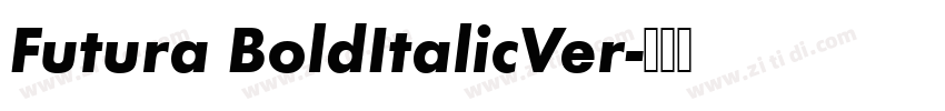 Futura BoldItalicVer字体转换